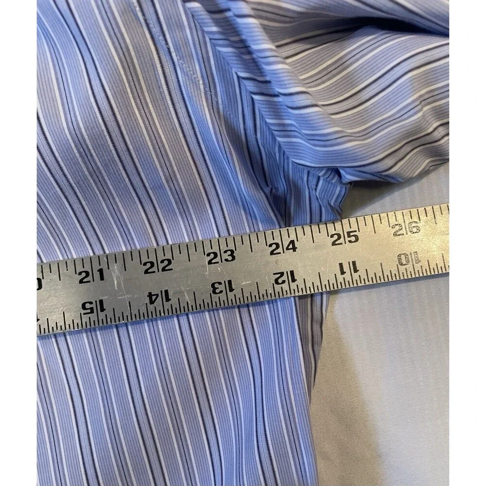 Polo Ralph Lauren Shirt Men Size 16 32/33 Blue Striped Philip LS